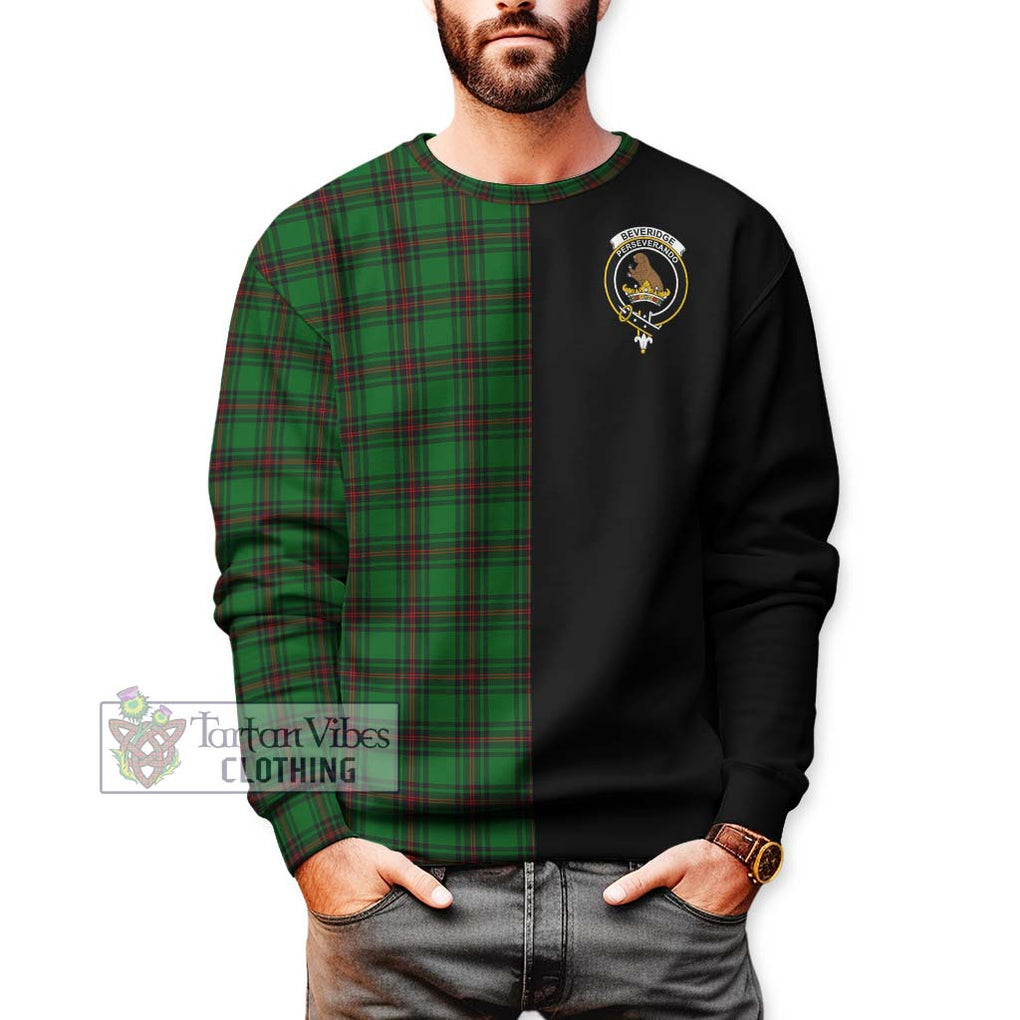 Beveridge Tartan Sweatshirt with Family Crest and Half Of Me Style Unisex - Tartanvibesclothing Shop