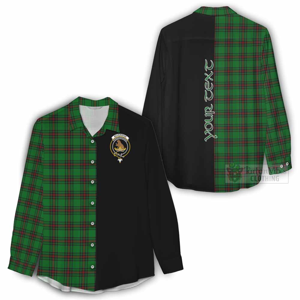 Tartan Vibes Clothing Beveridge Tartan Women's Casual Shirt with Family Crest and Half Of Me Style