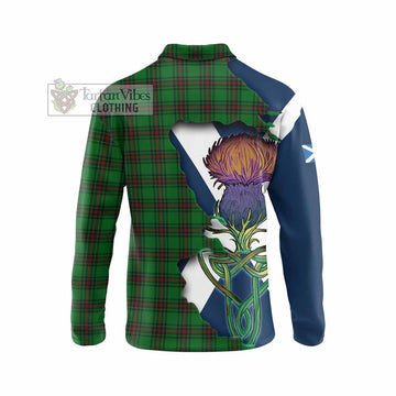 Beveridge Tartan Family Crest Long Sleeve Polo Shirt Scottish Thistle Celtic Inspired - Tartan Vibes Clothing