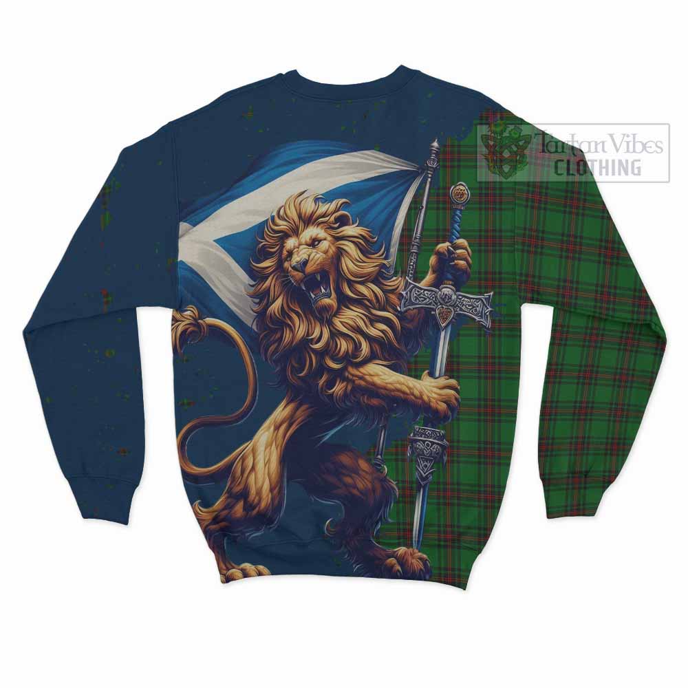 Tartan Vibes Clothing Beveridge Tartan Family Crest Sweatshirt with Scottish Majestic Lion