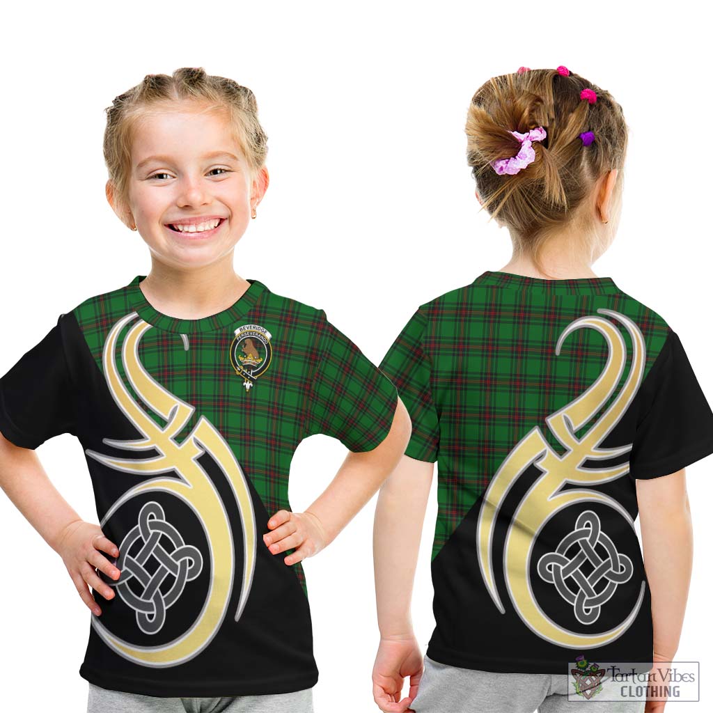 Beveridge Tartan Kid T-Shirt with Family Crest and Celtic Symbol Style - Tartan Vibes Clothing