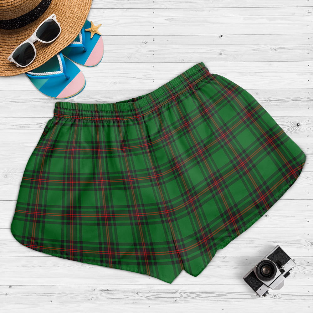 Beveridge Tartan Womens Shorts with Family Crest - Tartanvibesclothing