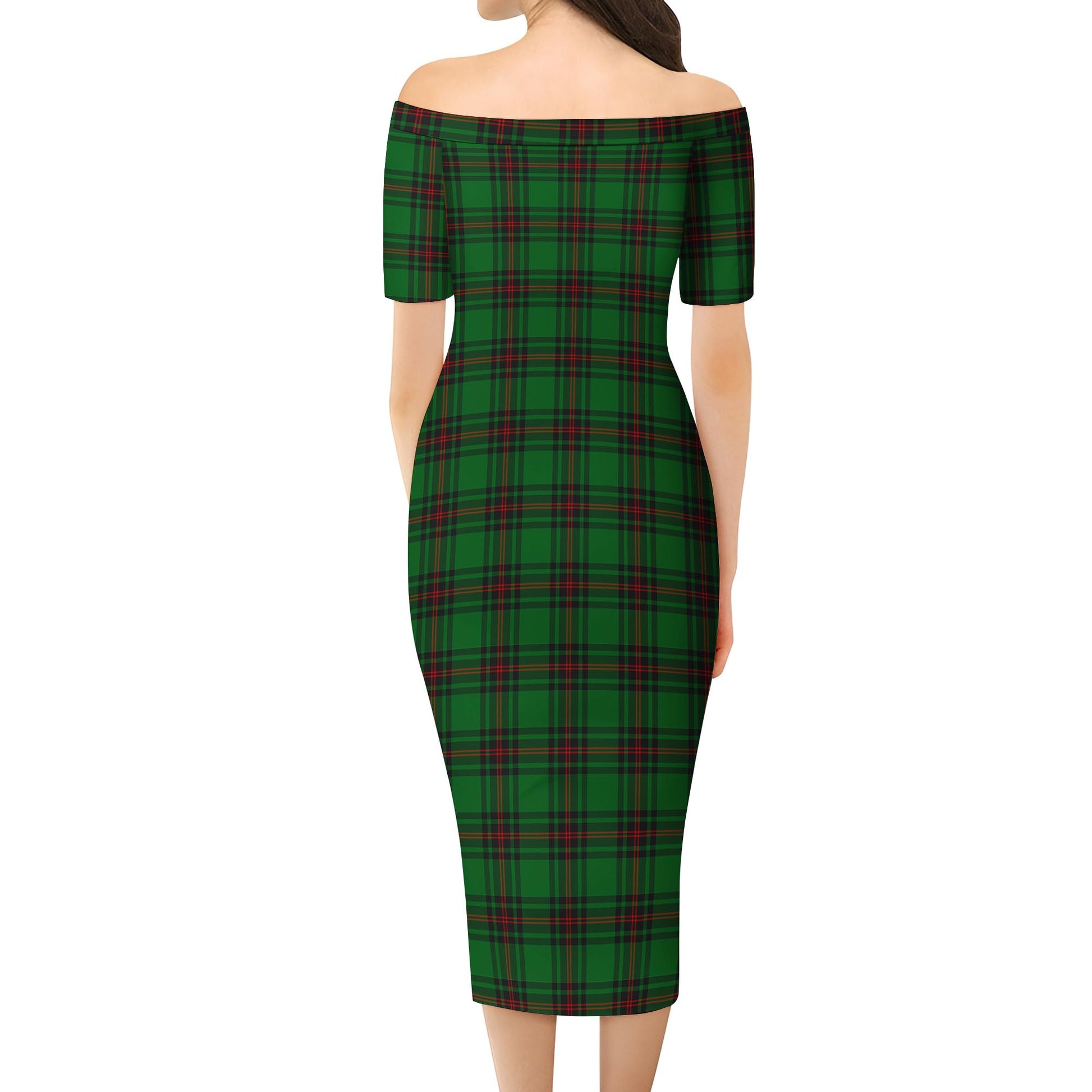 Beveridge Tartan Off Shoulder Lady Dress - Tartanvibesclothing