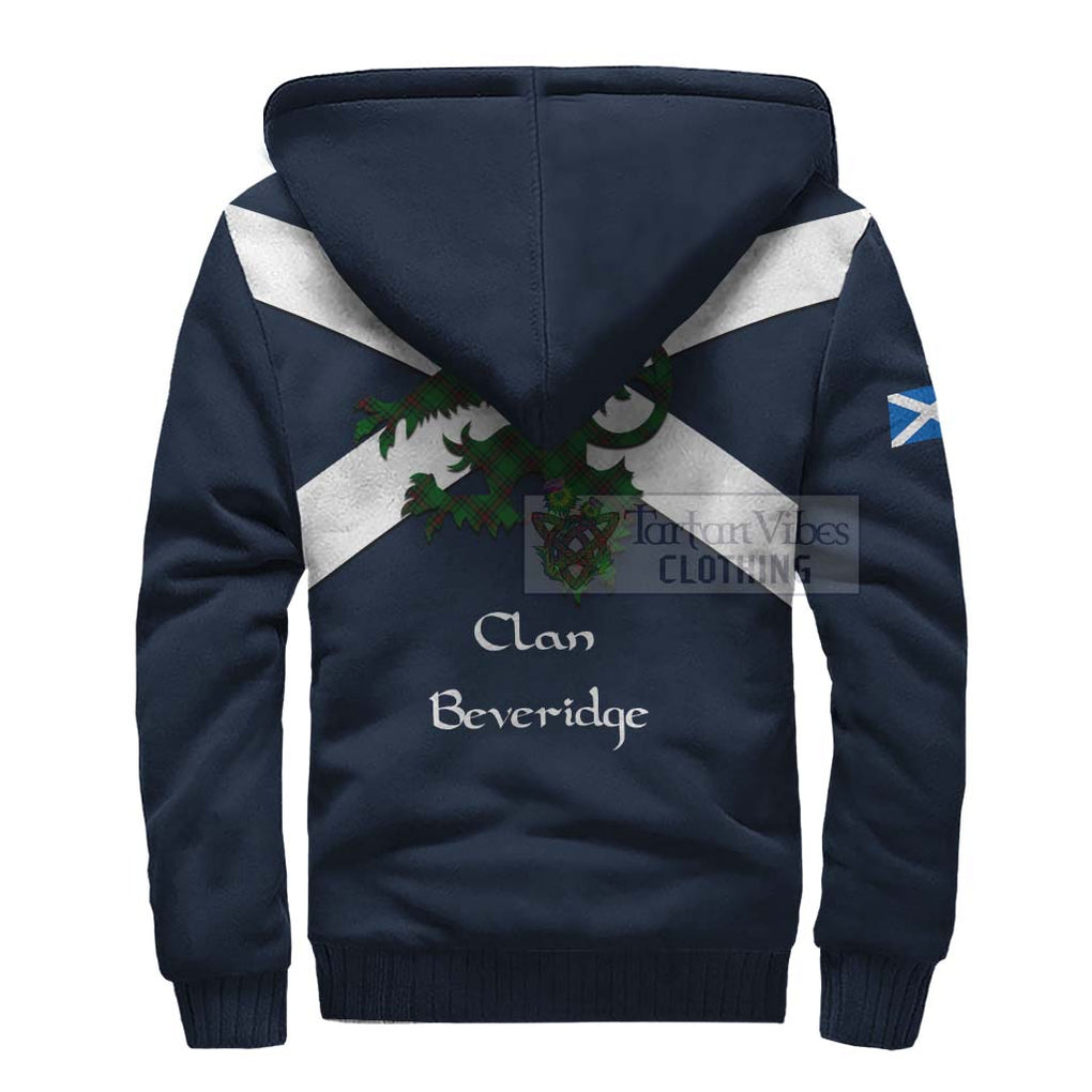 Tartan Vibes Clothing Beveridge Tartan Lion Rampant Sherpa Hoodie – Proudly Display Your Heritage with Alba Gu Brath and Clan Name