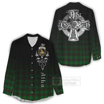 Beveridge Tartan Women's Casual Shirt Featuring Alba Gu Brath Family Crest Celtic Inspired