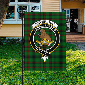 Beveridge Tartan Flag with Family Crest