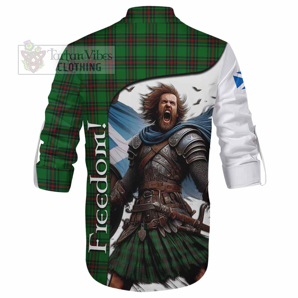 Tartan Vibes Clothing Beveridge Crest Tartan Ghillie Kilt Shirt Inspired by the Freedom of Scottish Warrior