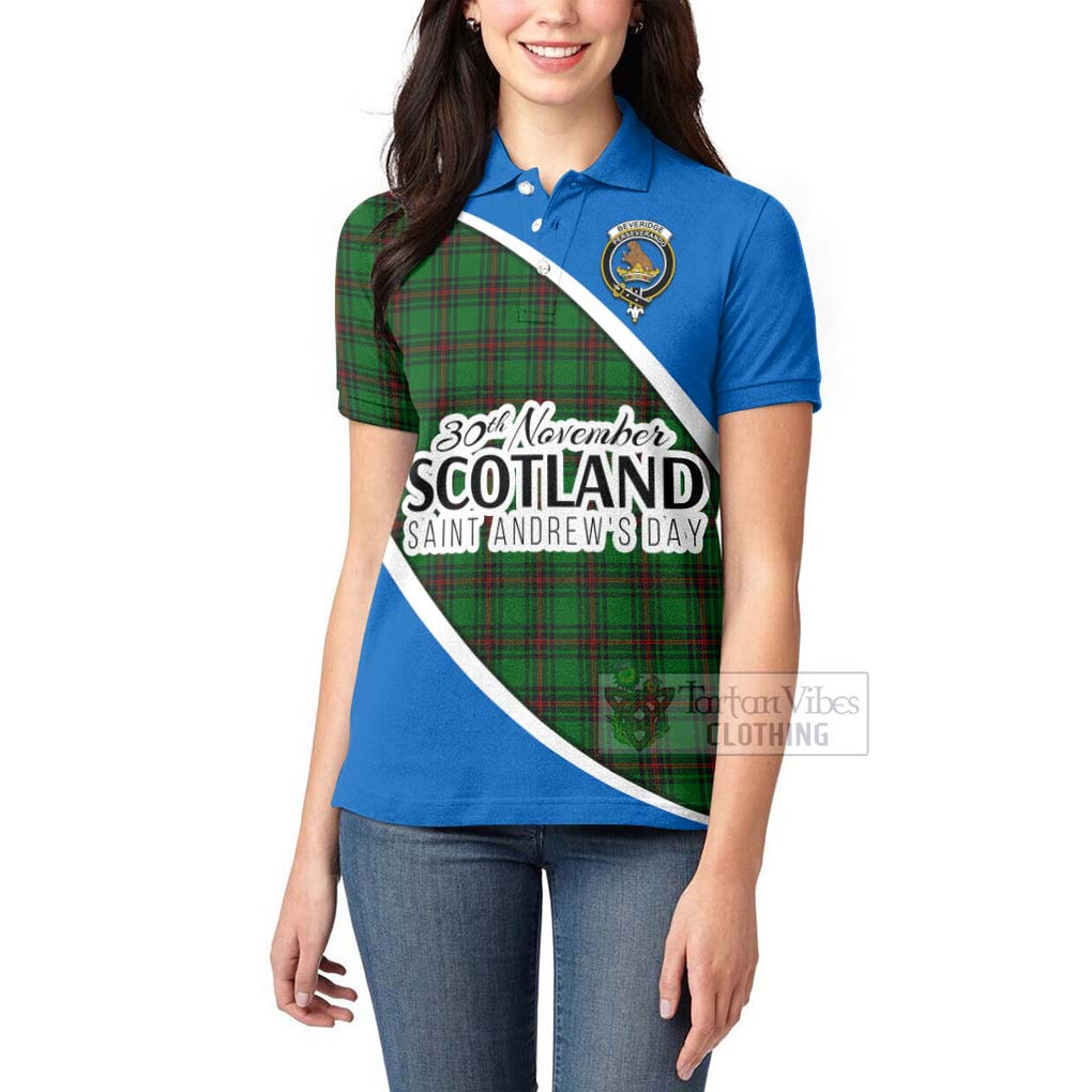 Tartan Vibes Clothing Beveridge Family Crest Tartan Women's Polo Shirt Celebrate Saint Andrew's Day in Style