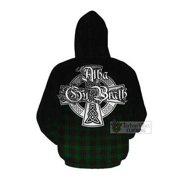 Beveridge Tartan Cotton Hoodie Featuring Alba Gu Brath Family Crest Celtic Inspired