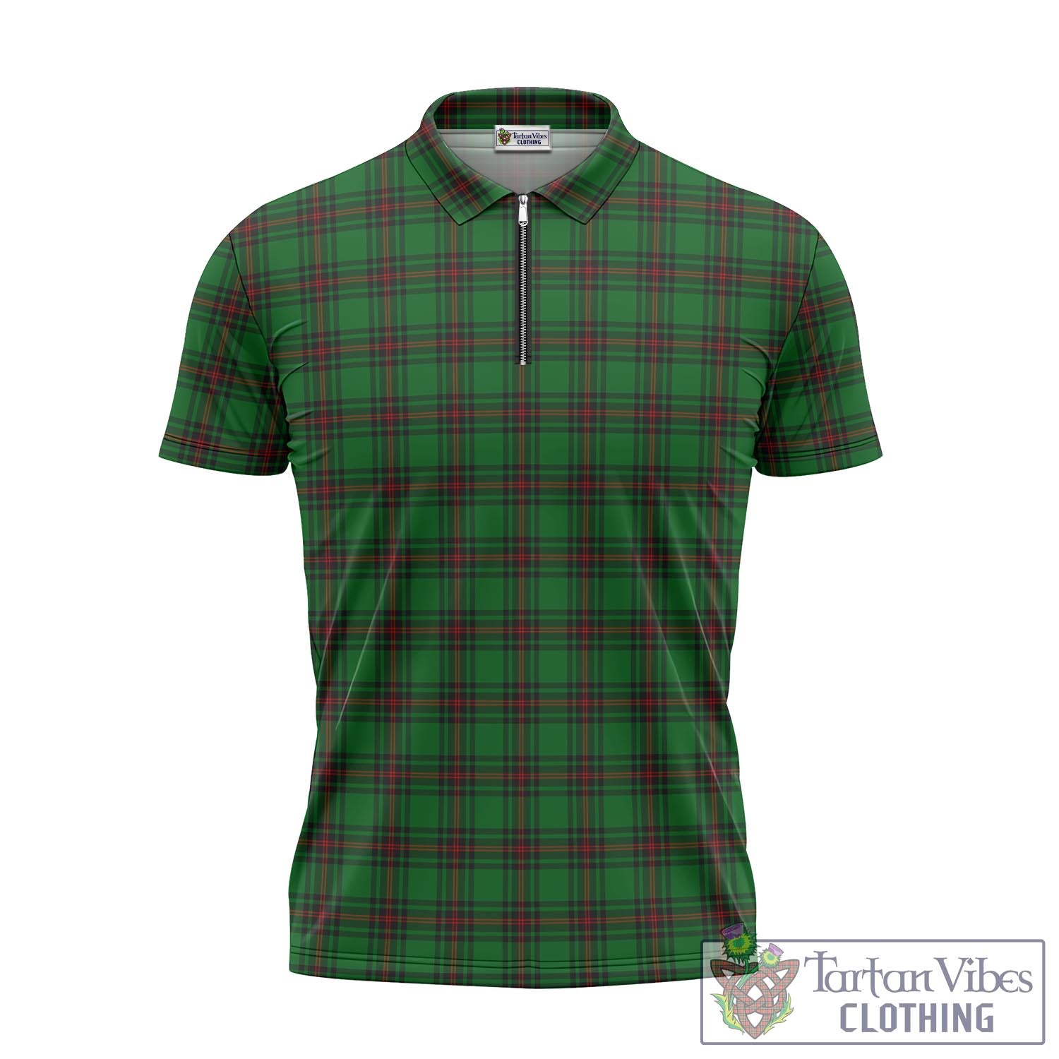 Tartan Vibes Clothing Beveridge Tartan Zipper Polo Shirt