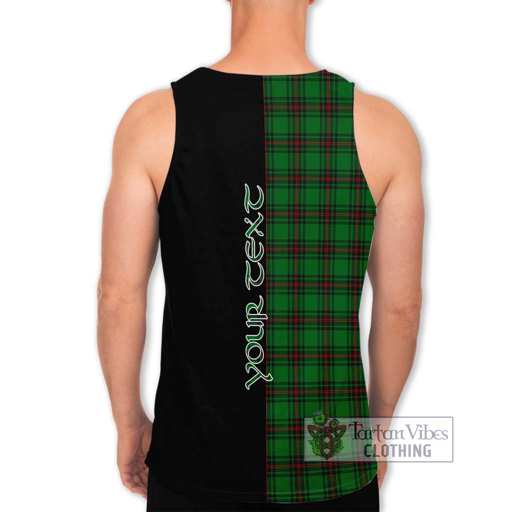 Beveridge Tartan Men's Tank Top with Family Crest and Half Of Me Style - Tartanvibesclothing Shop