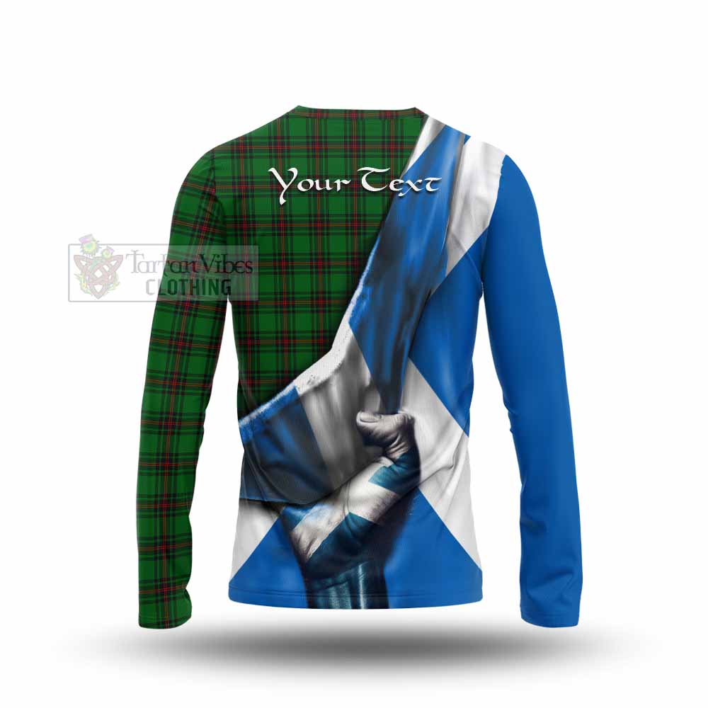 Tartan Vibes Clothing Beveridge Tartan Long Sleeve T-Shirt with Family Crest Scotland Patriotic Style