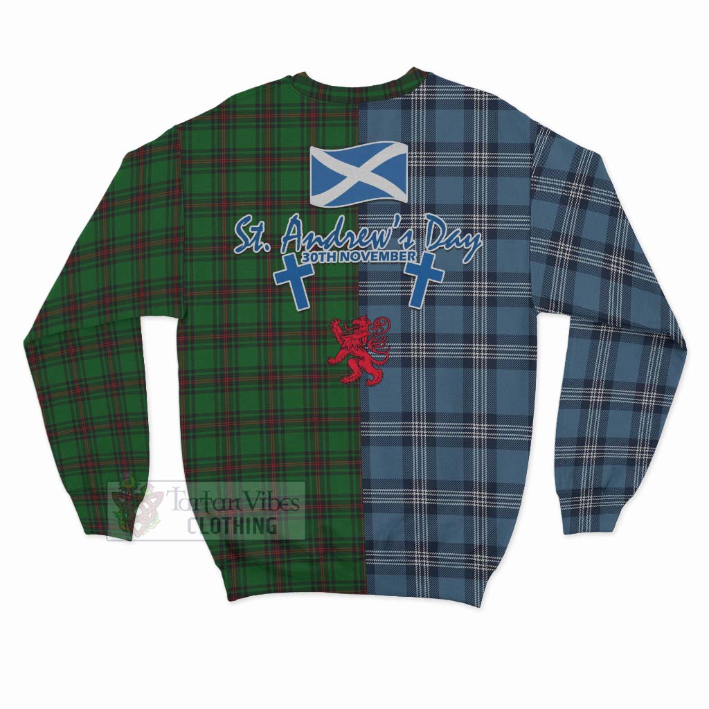 Tartan Vibes Clothing Beveridge Tartan Sweatshirt Happy St. Andrew's Day Half Tartan Style