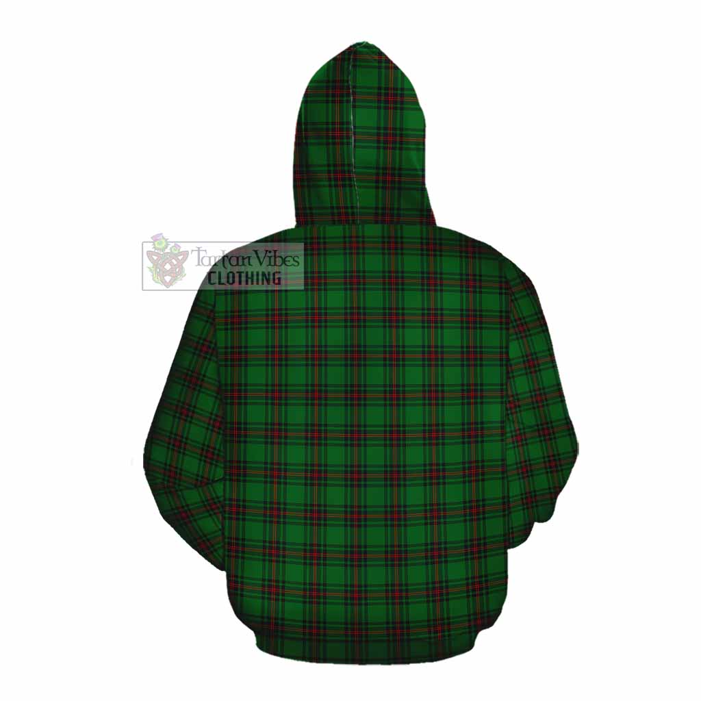 Tartan Vibes Clothing Beveridge Tartan Cotton Hoodie with Family Crest DNA In Me Style