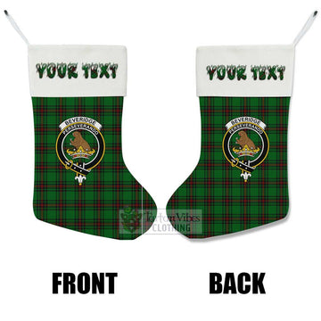 Beveridge Tartan Family Crest Christmas Stocking with Personalized Text