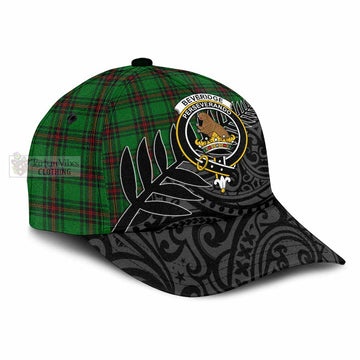 Beveridge Crest Tartan Classic Cap with New Zealand Silver Fern Half Style