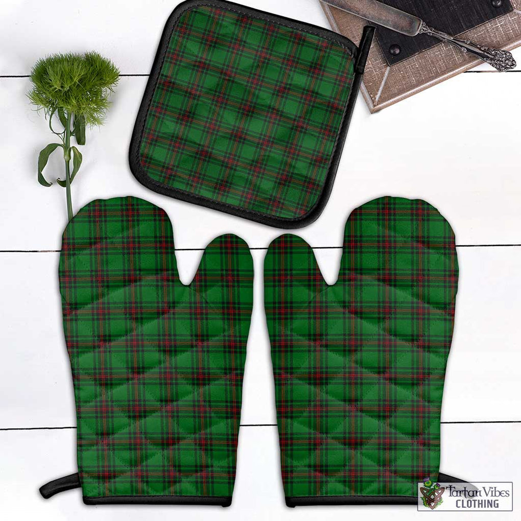 Beveridge Tartan Combo Oven Mitt & Pot-Holder Combo 1 Oven Mitt & 1 Pot-Holder Black - Tartan Vibes Clothing