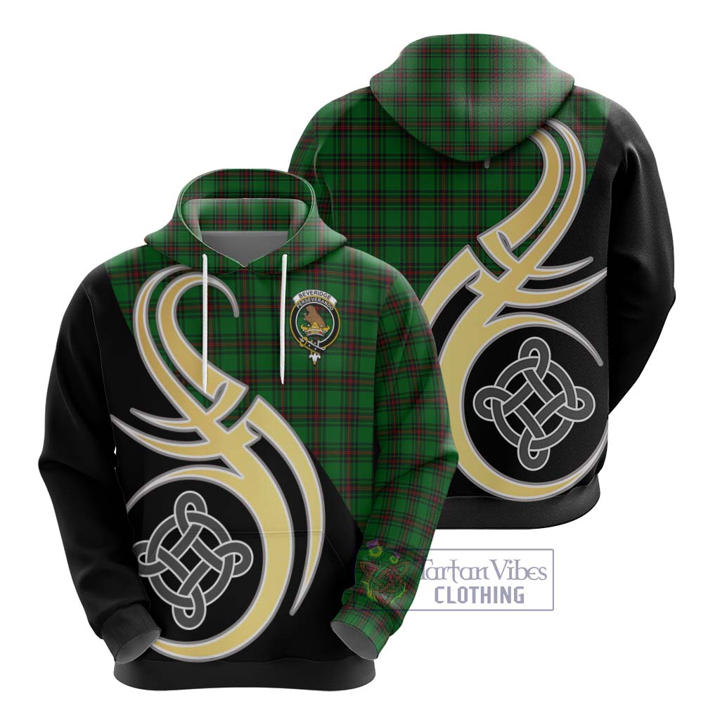 Beveridge Tartan Hoodie with Family Crest and Celtic Symbol Style - Tartan Vibes Clothing