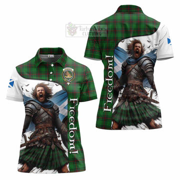 Beveridge Crest Tartan Women's Polo Shirt Inspired by the Freedom of Scottish Warrior