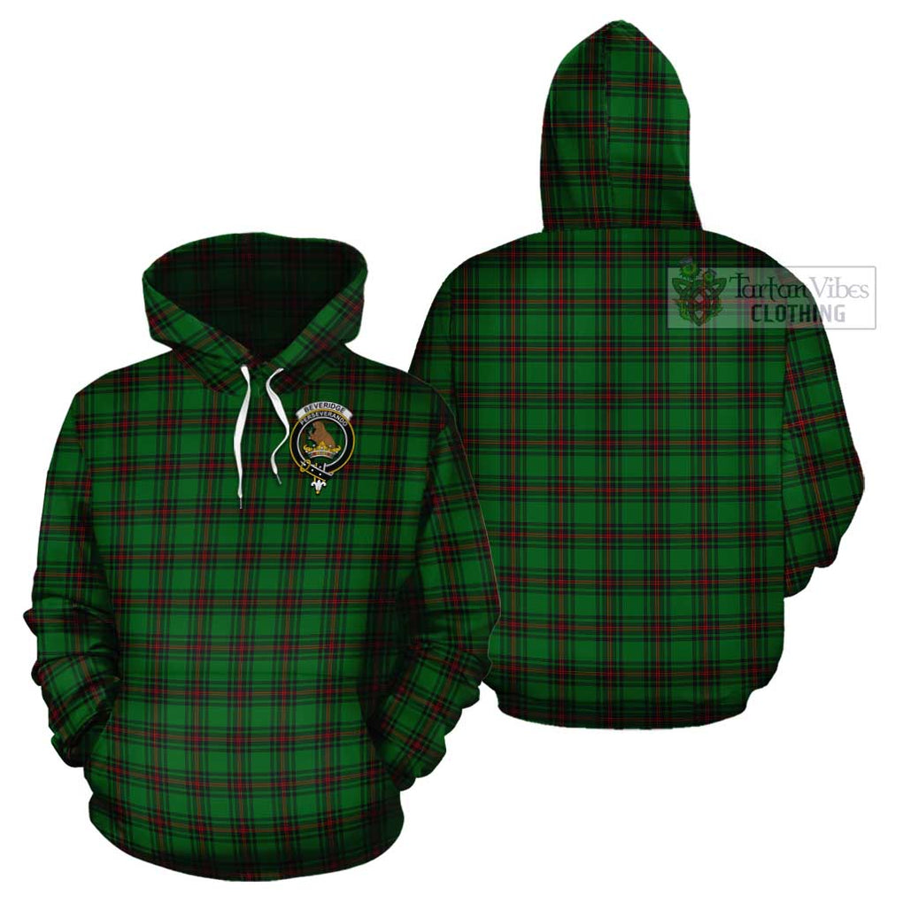 Beveridge Tartan Cotton Hoodie with Family Crest Pullover Hoodie - Tartan Vibes Clothing