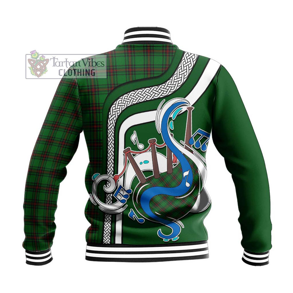 Tartan Vibes Clothing Beveridge Tartan Baseball Jacket with Epic Bagpipe Style