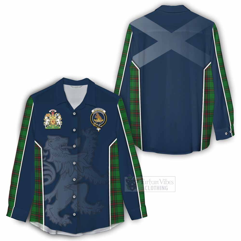 Tartan Vibes Clothing Beveridge Tartan Women's Casual Shirt with Family Crest and Lion Rampant Vibes Sport Style