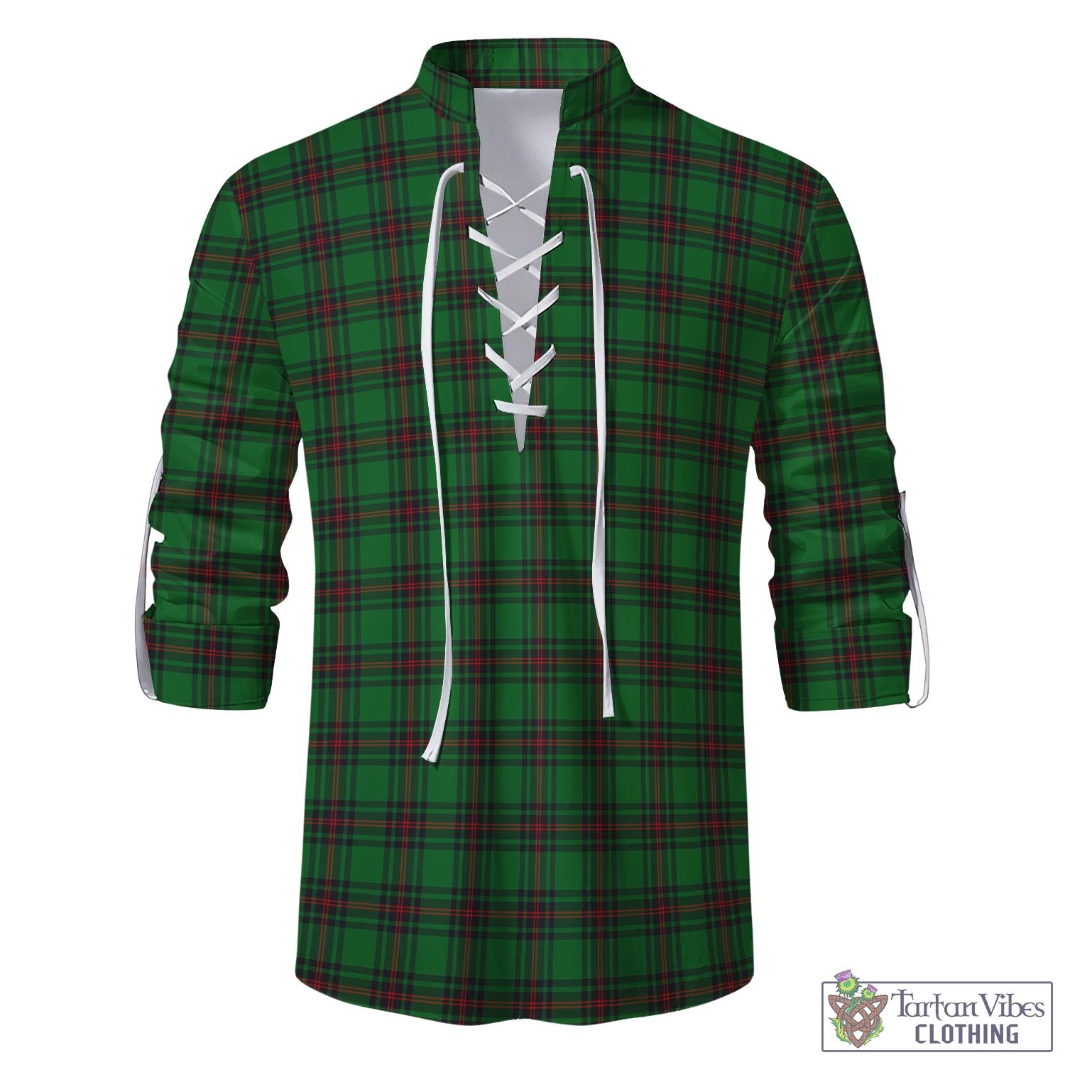 Tartan Vibes Clothing Beveridge Tartan Men's Scottish Traditional Jacobite Ghillie Kilt Shirt