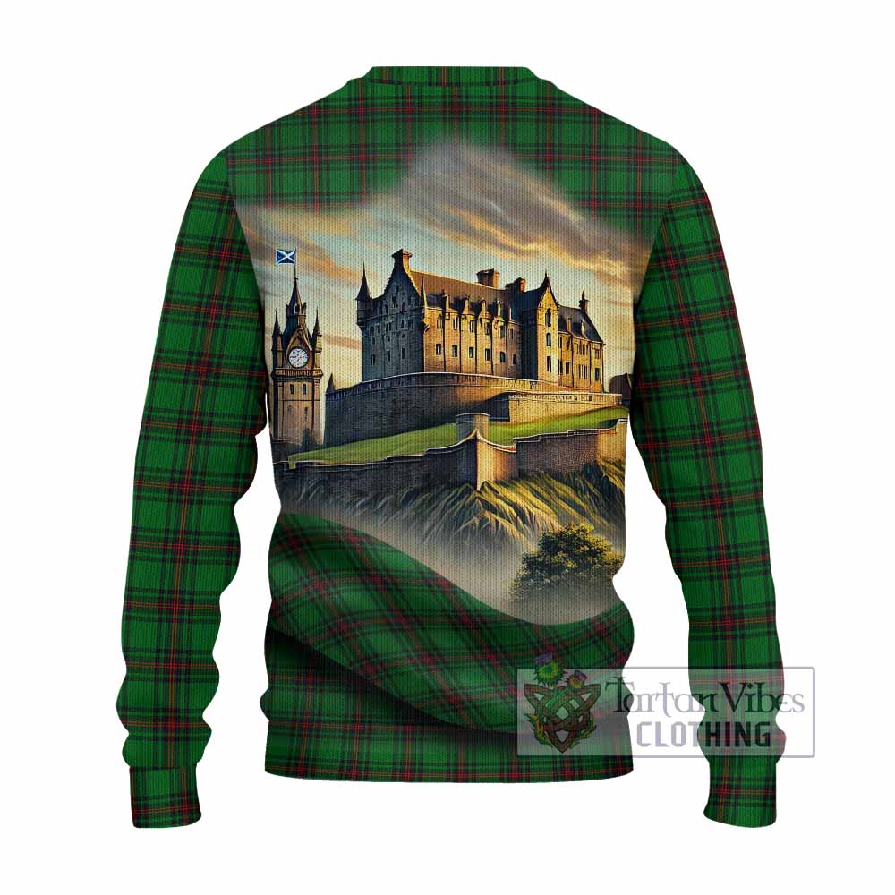 Beveridge Tartan Family Crest Knitted Sweater with Scottish Ancient Castle Style - Tartan Vibes Clothing