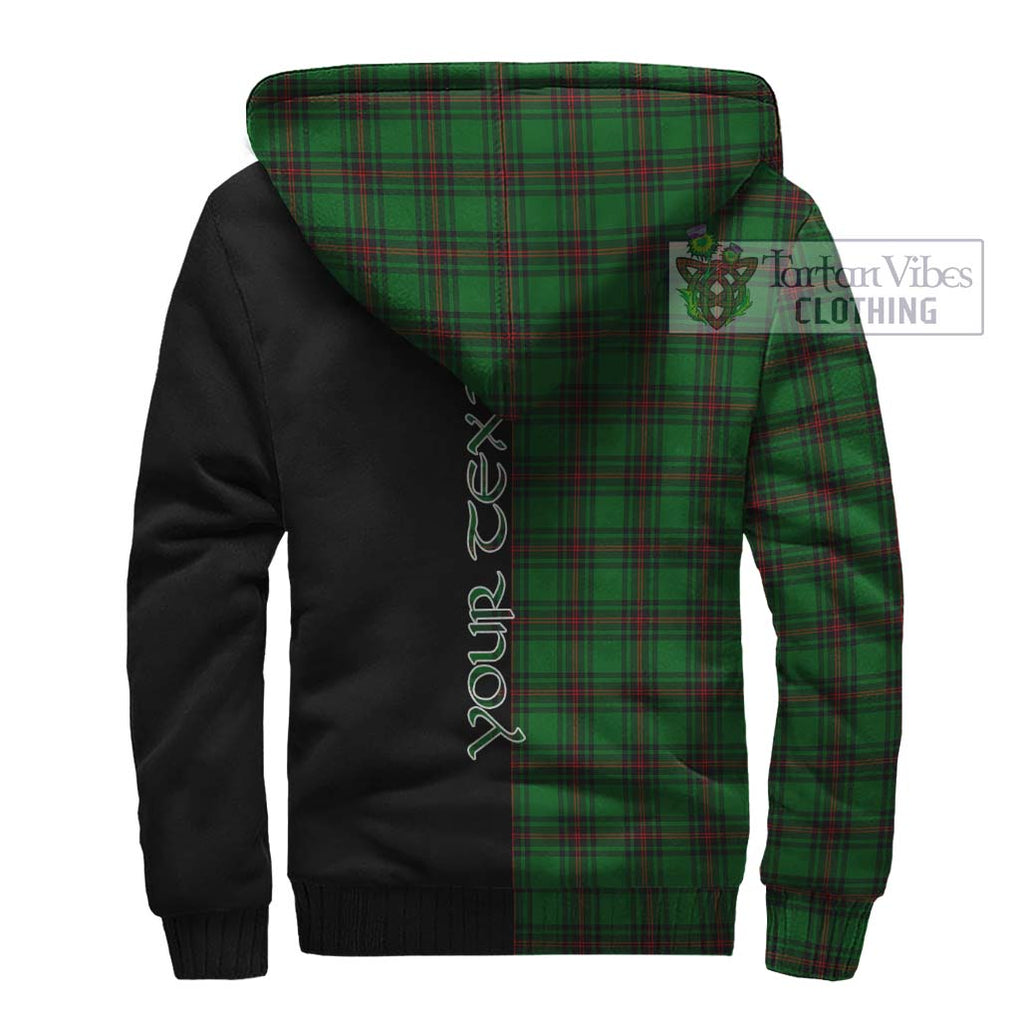 Beveridge Tartan Sherpa Hoodie with Family Crest and Half Of Me Style - Tartanvibesclothing Shop