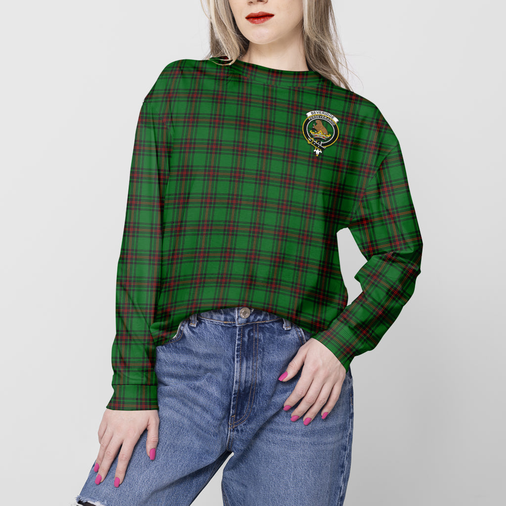 Beveridge Tartan Sweatshirt with Family Crest - Tartan Vibes Clothing