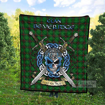 Beveridge Tartan Quilt with Celtic Skull Alba Gu Brath Style - Tartan Vibes Clothing
