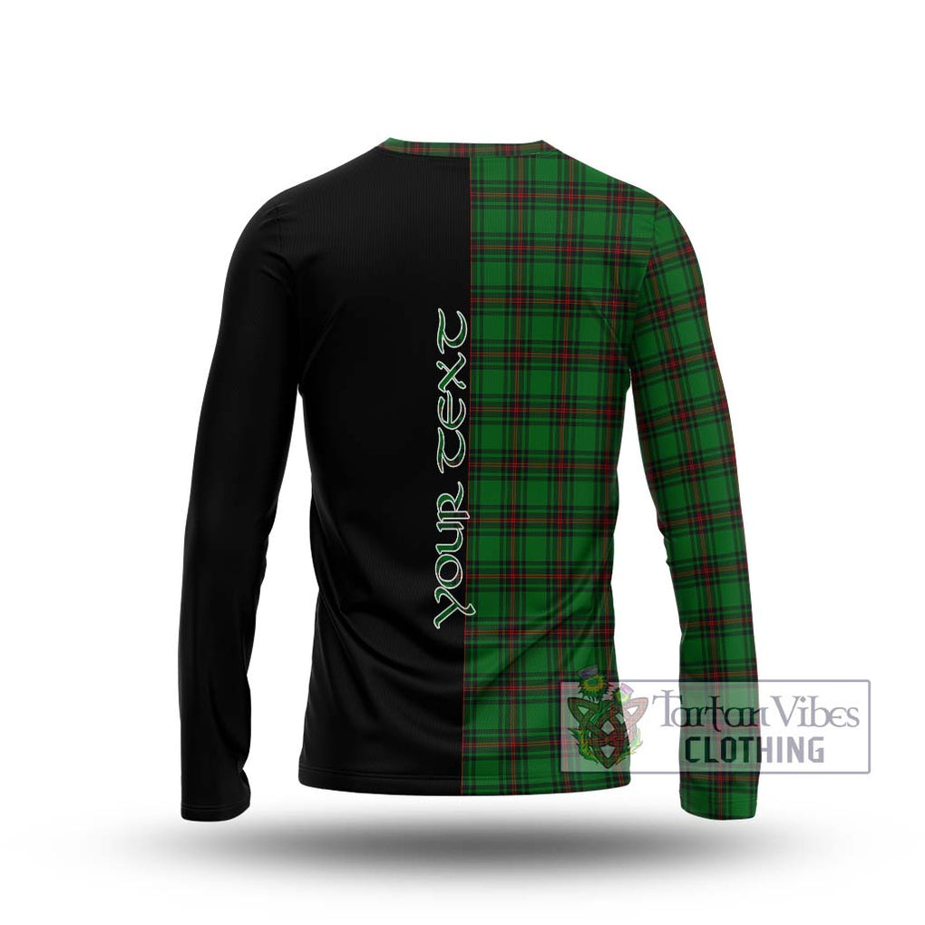 Beveridge Tartan Long Sleeve T-Shirt with Family Crest and Half Of Me Style - Tartanvibesclothing Shop