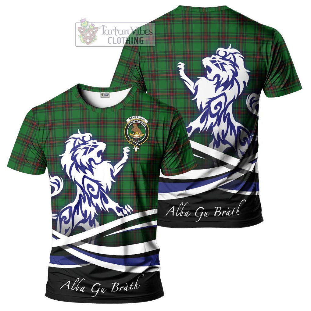 Tartan Vibes Clothing Beveridge Tartan Cotton T-shirt with Alba Gu Brath Regal Lion Emblem