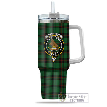 Beveridge Tartan and Family Crest Tumbler with Handle