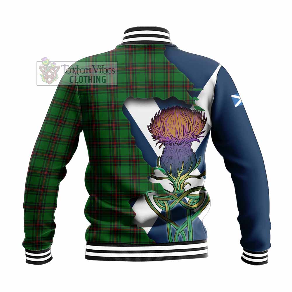 Beveridge Tartan Family Crest Baseball Jacket Scottish Thistle Celtic Inspired - Tartan Vibes Clothing