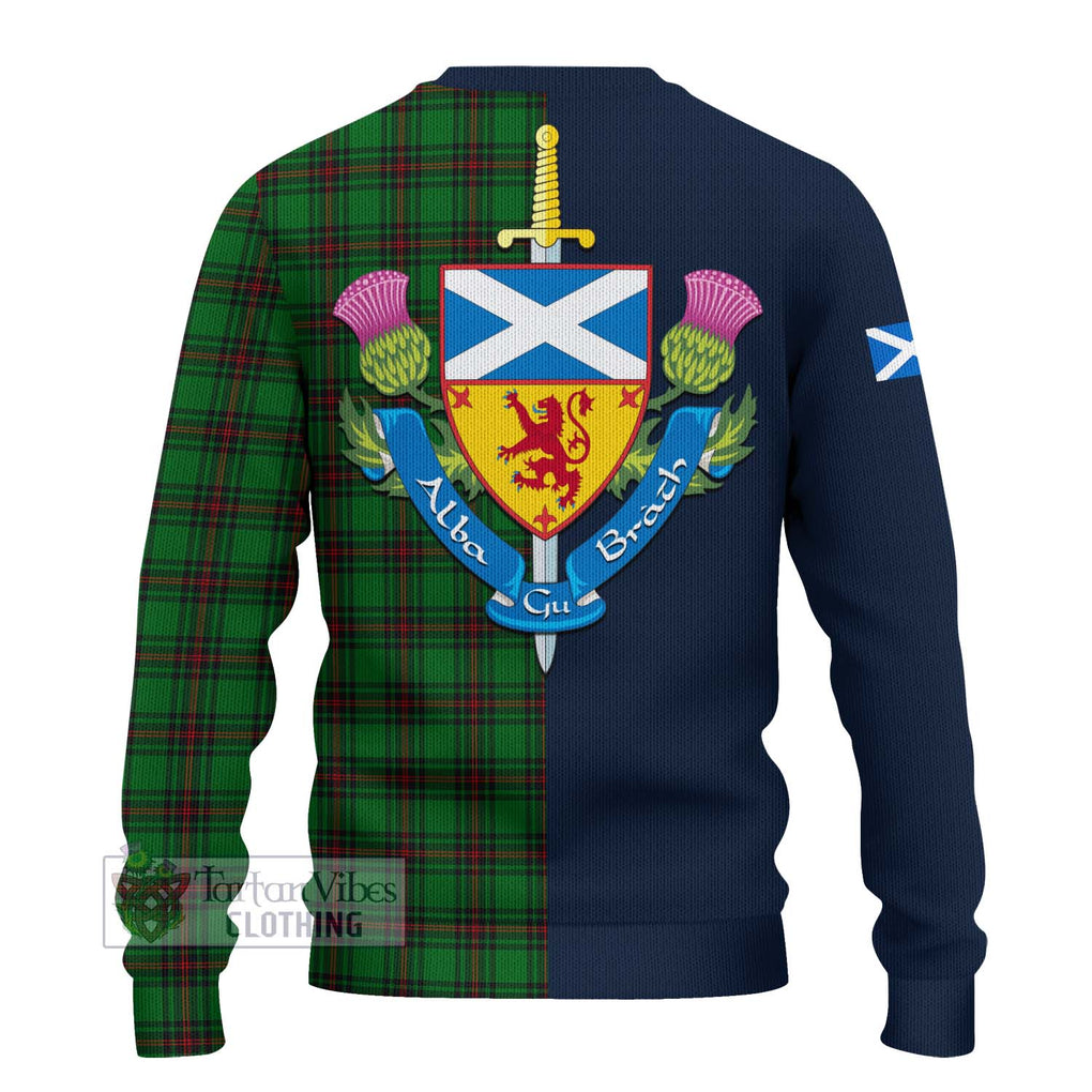 Tartan Vibes Clothing Beveridge Tartan Knitted Sweater with Scottish Lion Royal Arm Half Style