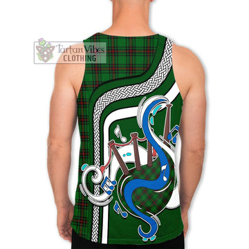 Beveridge Tartan Men's Tank Top with Epic Bagpipe Style