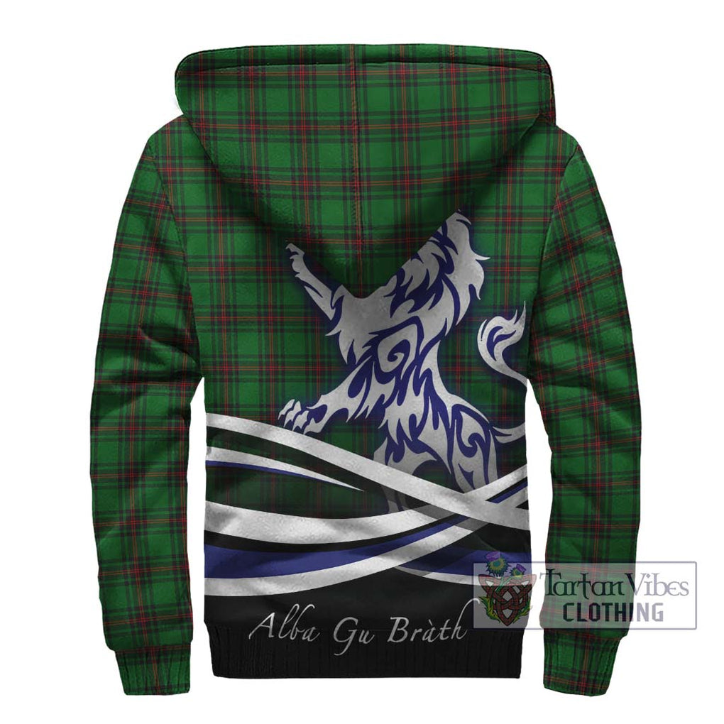 Beveridge Tartan Sherpa Hoodie with Alba Gu Brath Regal Lion Emblem - Tartanvibesclothing Shop