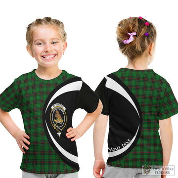 Beveridge Tartan Kid T-Shirt with Family Crest Circle Style