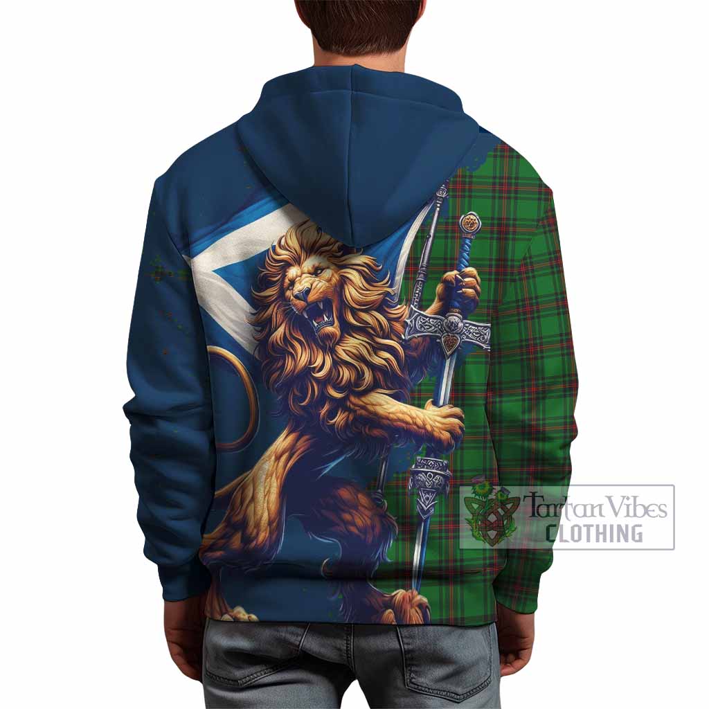 Beveridge Tartan Family Crest Hoodie with Scottish Majestic Lion