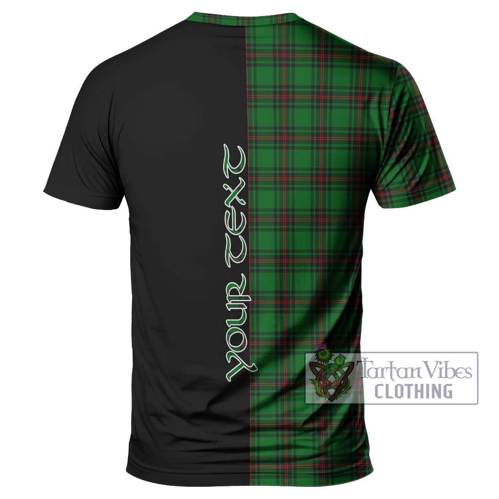 Beveridge Tartan T-Shirt with Family Crest and Half Of Me Style - Tartanvibesclothing Shop