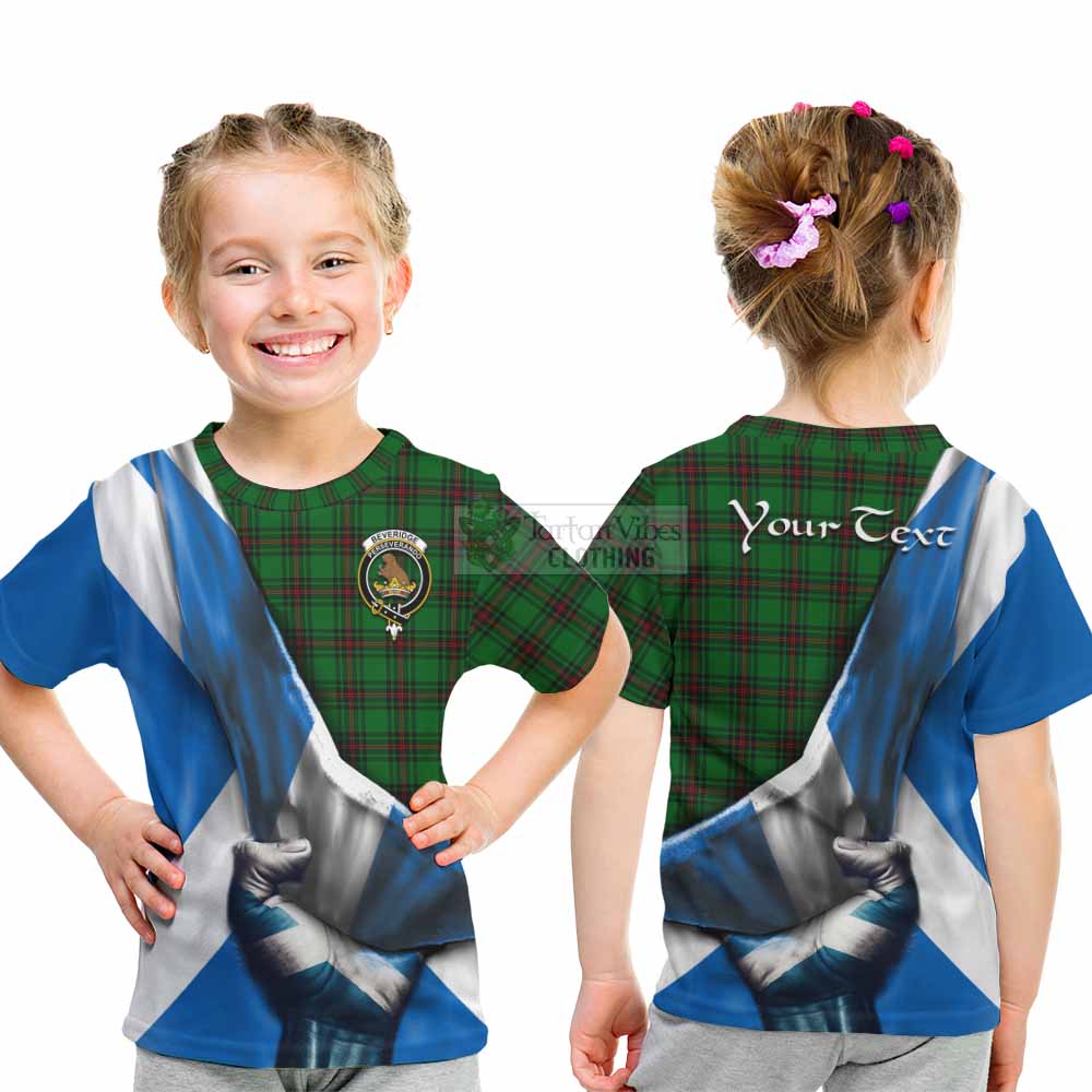 Tartan Vibes Clothing Beveridge Tartan Kid T-Shirt with Family Crest Scotland Patriotic Style