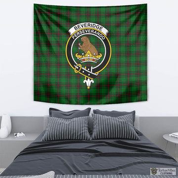 Beveridge Tartan Tapestry Wall Hanging and Home Decor for Room with Family Crest