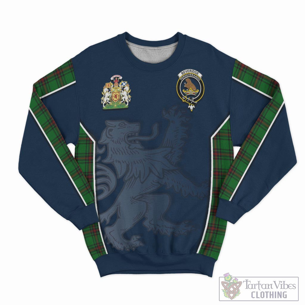 Tartan Vibes Clothing Beveridge Tartan Sweater with Family Crest and Lion Rampant Vibes Sport Style