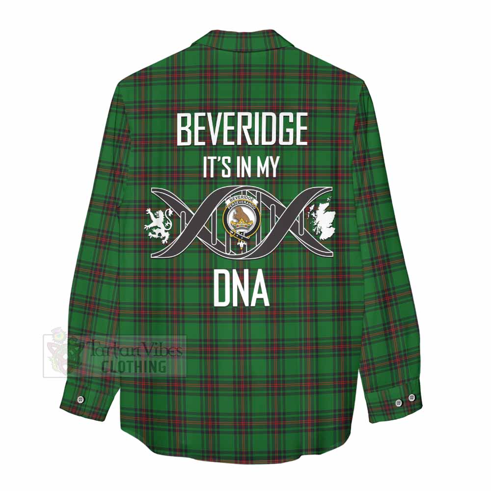 Tartan Vibes Clothing Beveridge Tartan Women's Casual Shirt with Family Crest DNA In Me Style