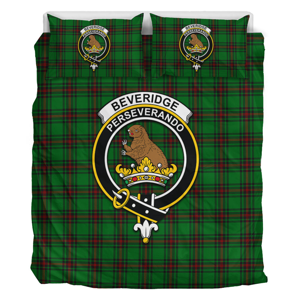 Beveridge Tartan Bedding Set with Family Crest - Tartan Vibes Clothing