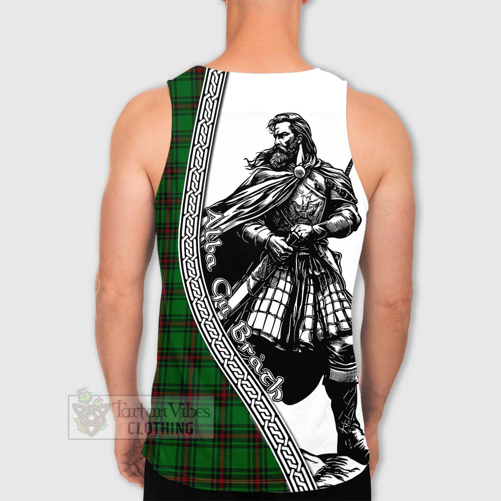 Tartan Vibes Clothing Beveridge Tartan Clan Crest Men's Tank Top with Highlander Warrior Celtic Style