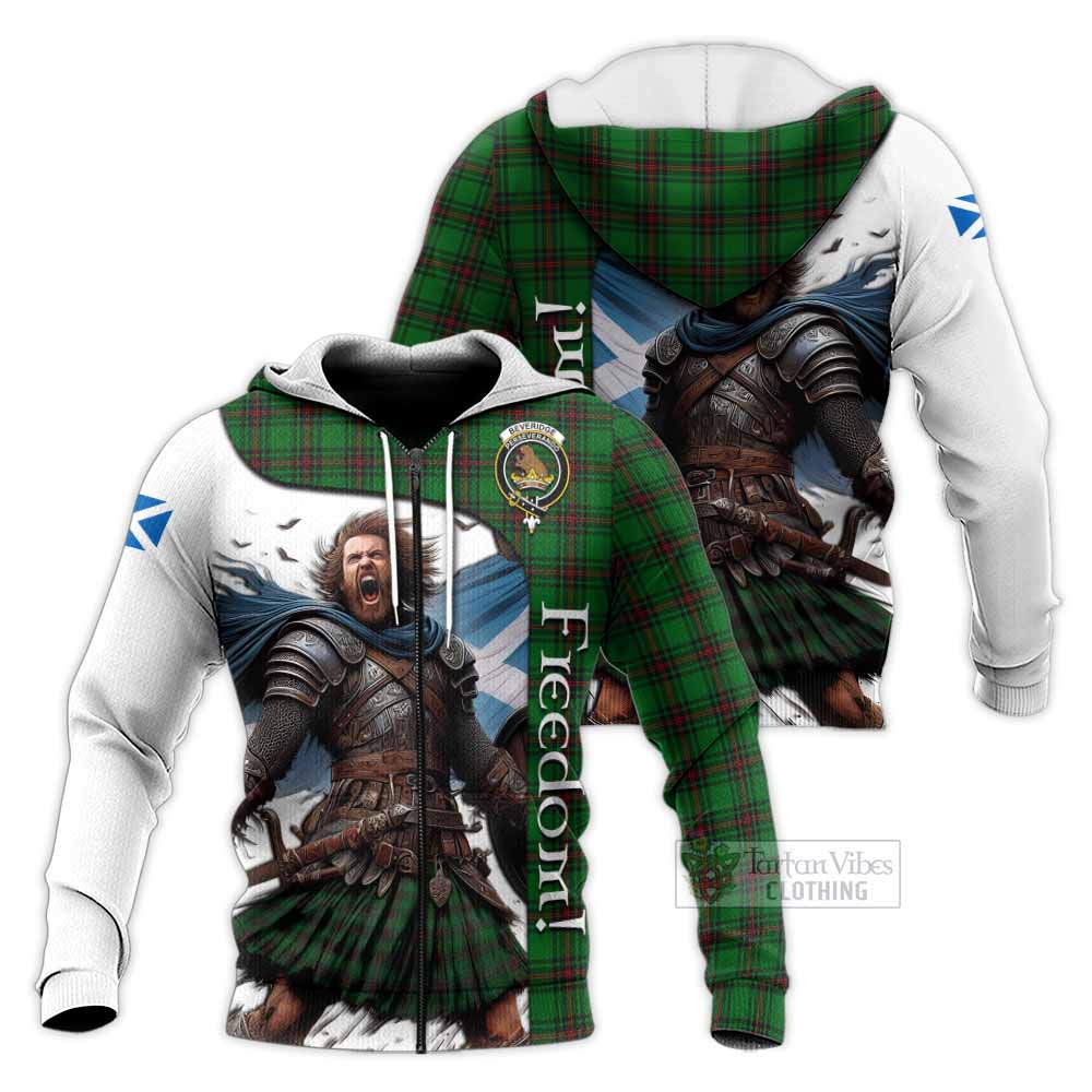 Tartan Vibes Clothing Beveridge Crest Tartan Knitted Hoodie Inspired by the Freedom of Scottish Warrior