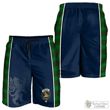 Beveridge Tartan Men's Shorts with Family Crest and Lion Rampant Vibes Sport Style