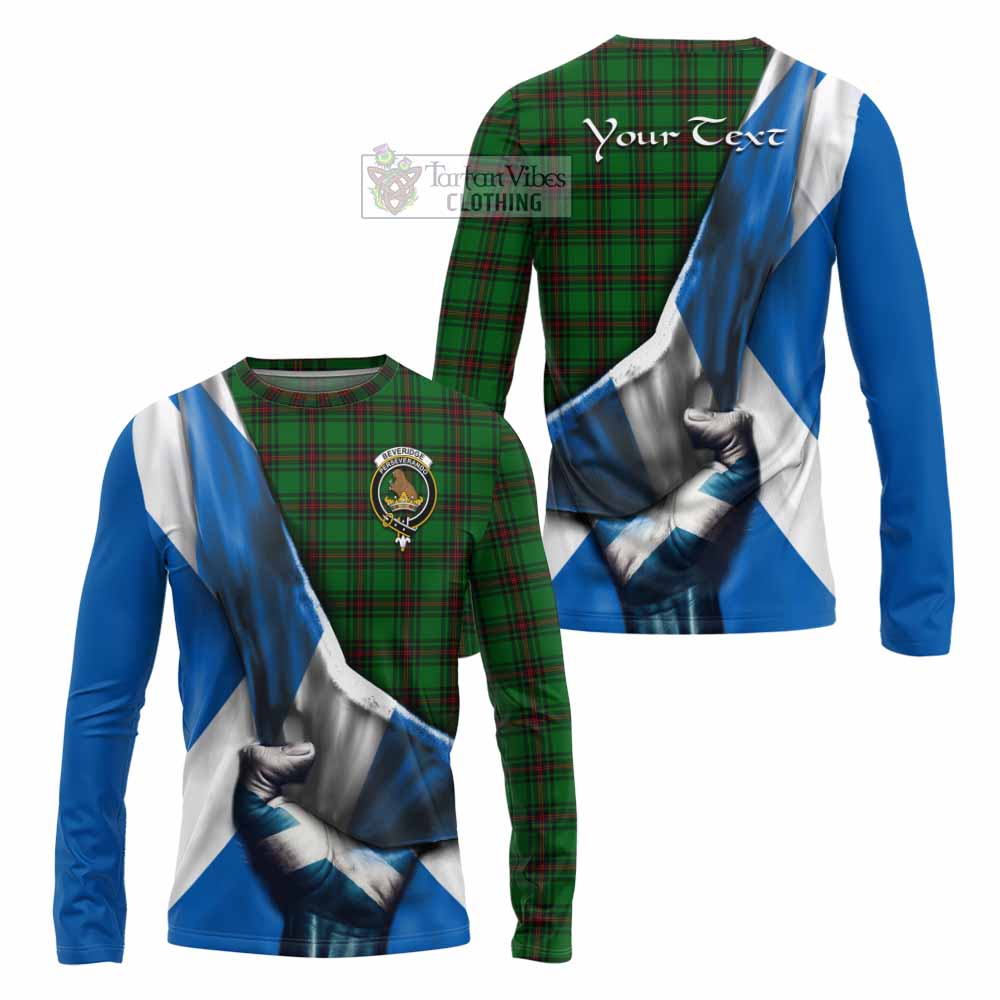 Tartan Vibes Clothing Beveridge Tartan Long Sleeve T-Shirt with Family Crest Scotland Patriotic Style